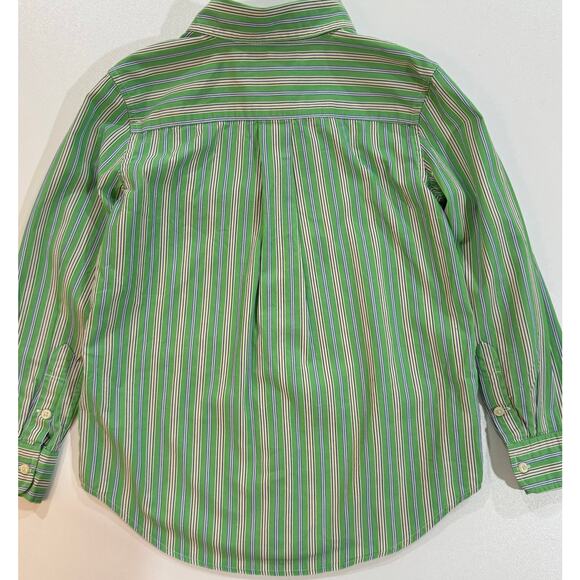Ralph Lauren Boys Long Sleeve Green Strip Shirt Boys Sz 6 (06) - Picture 4 of 9